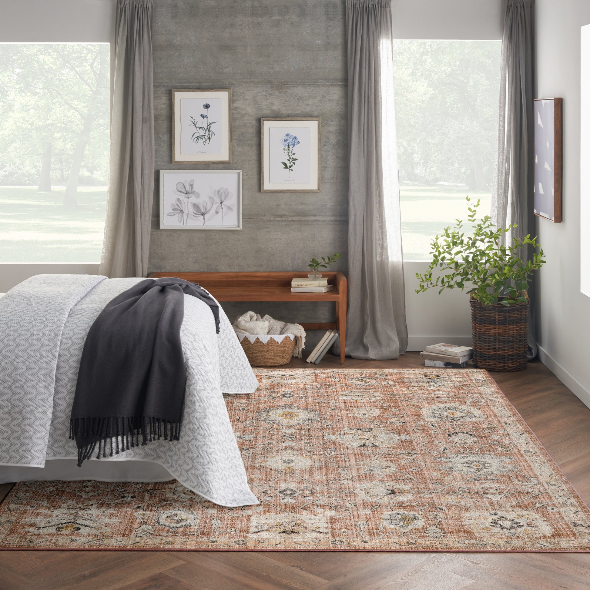 Nourison Home Oushak Home  Rust  Traditional