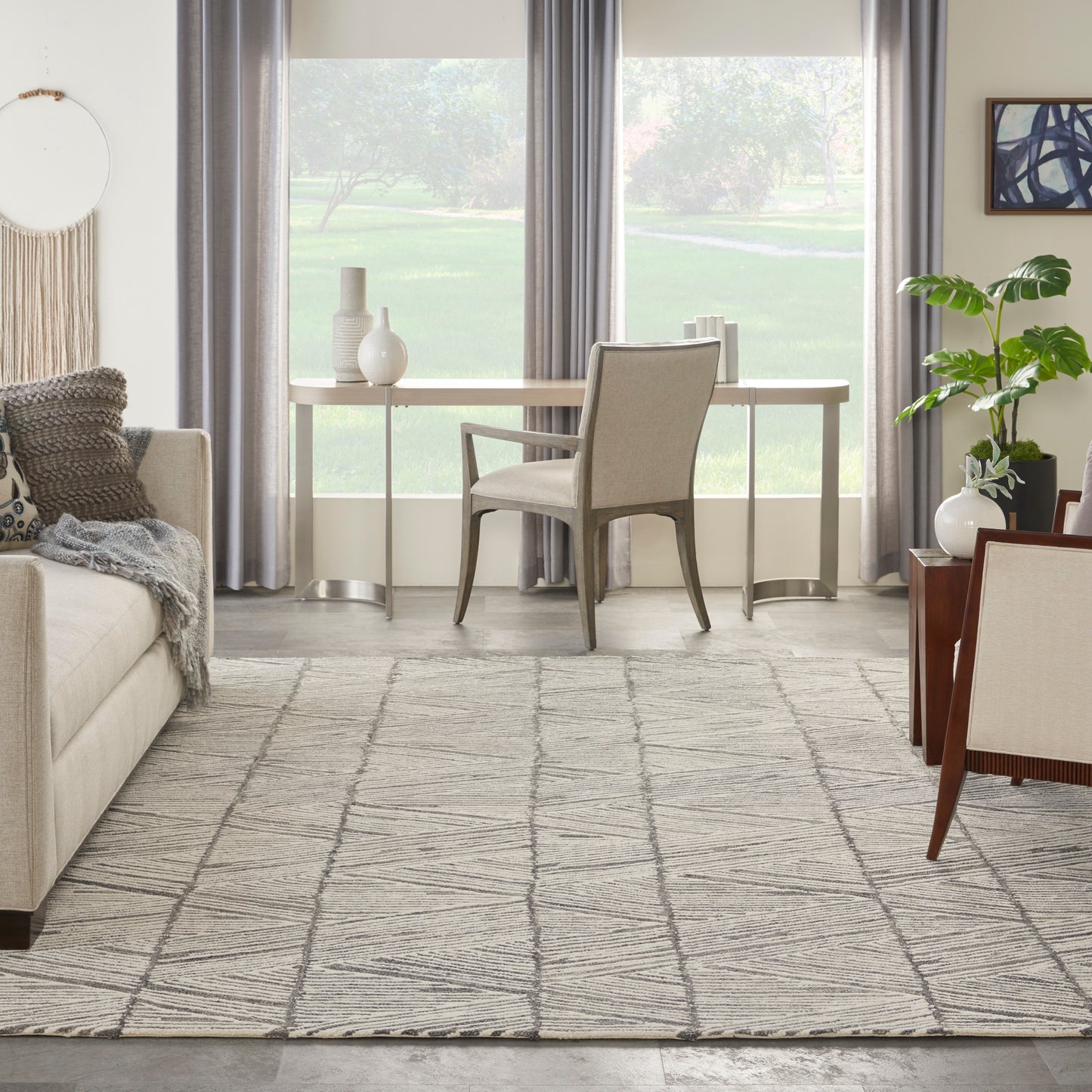 Nourison Home Colorado  Grey White  Contemporary