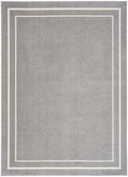 Nourison Home Nourison Essentials NRE02 Grey Ivory Contemporary Power-loomed Rug