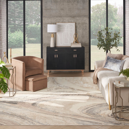 Nourison Home Splash  Cream Grey  Contemporary