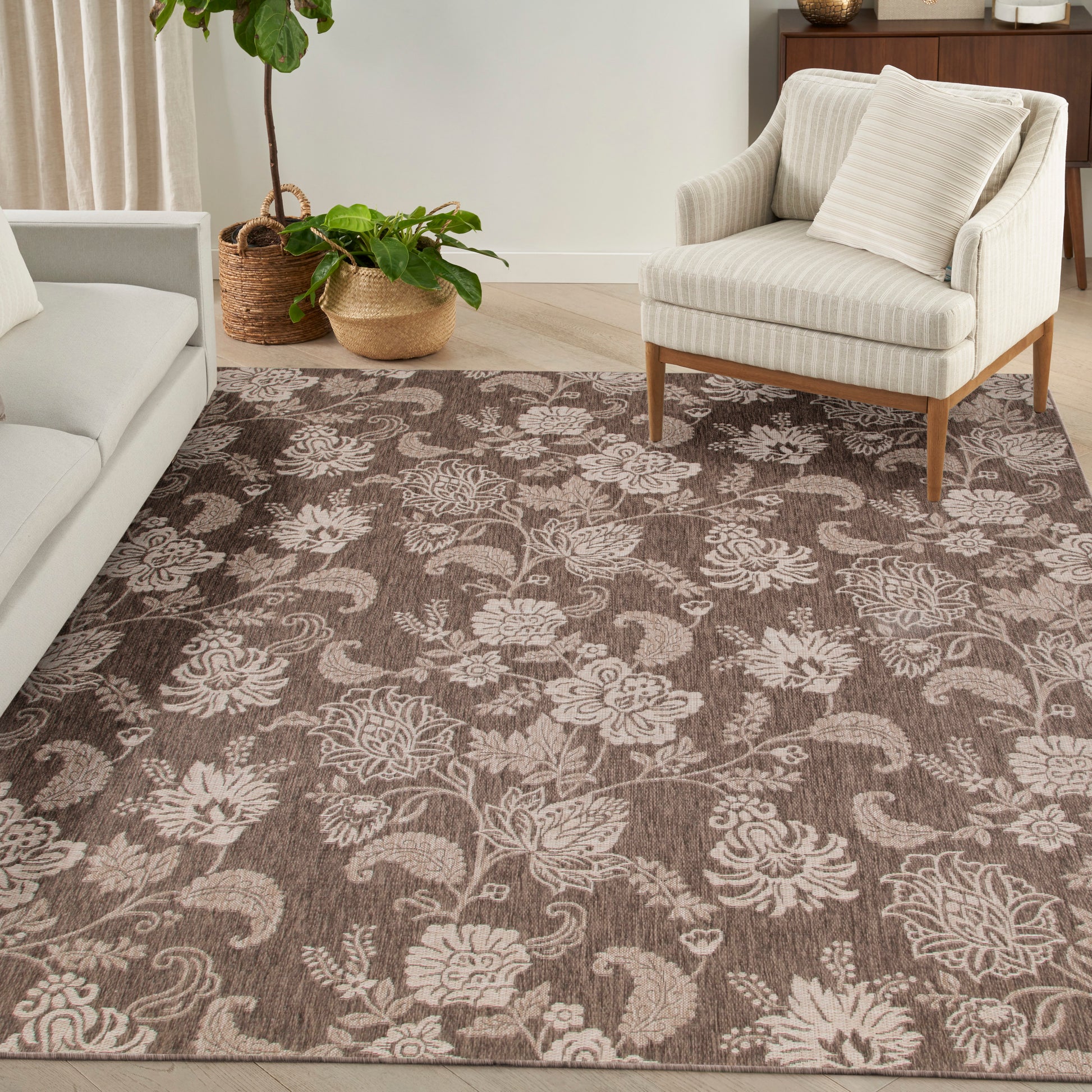 Nourison Home Garden Oasis  Mocha  Contemporary