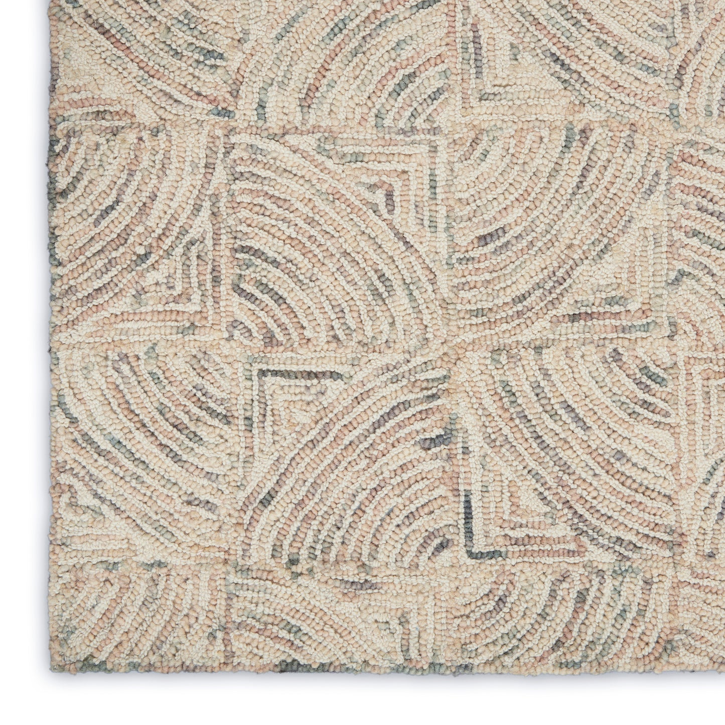 Nourison Home Interlock  Ivory Multicolor  Contemporary