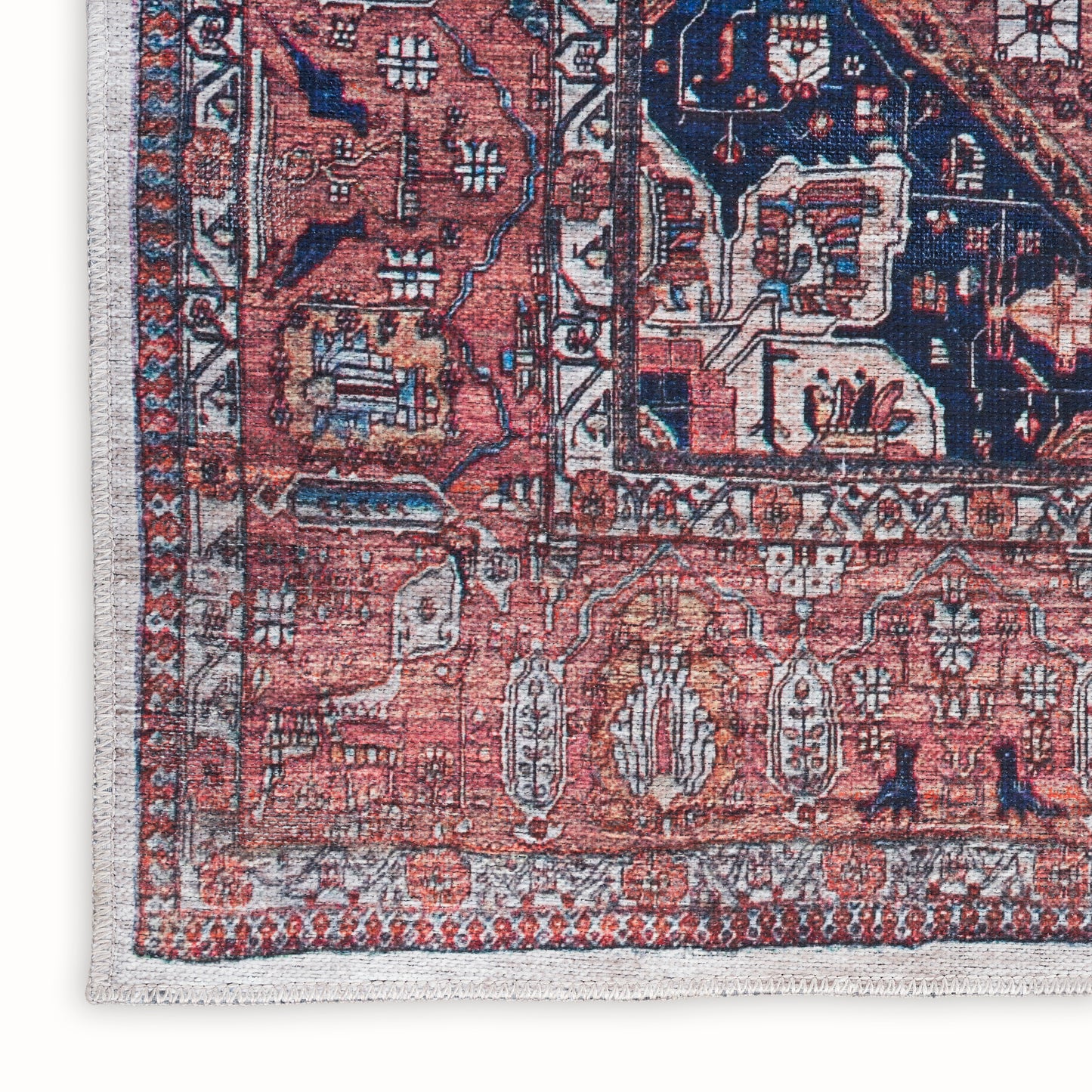 Nourison Home Grand Washables  Ivory Brick  Traditional