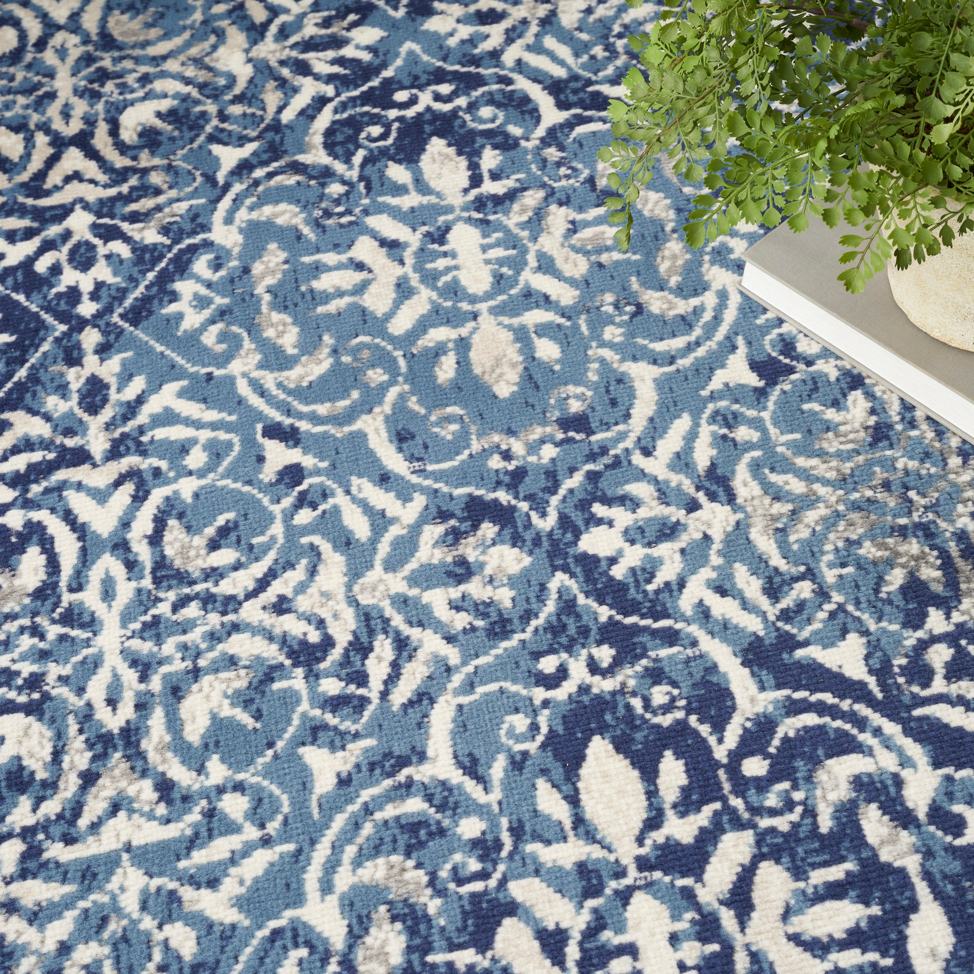 Nourison Home Jubilant  Navy Ivory  Contemporary