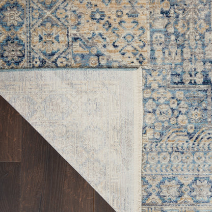 Nourison Home Lustrous Weave  Blue Ivory  