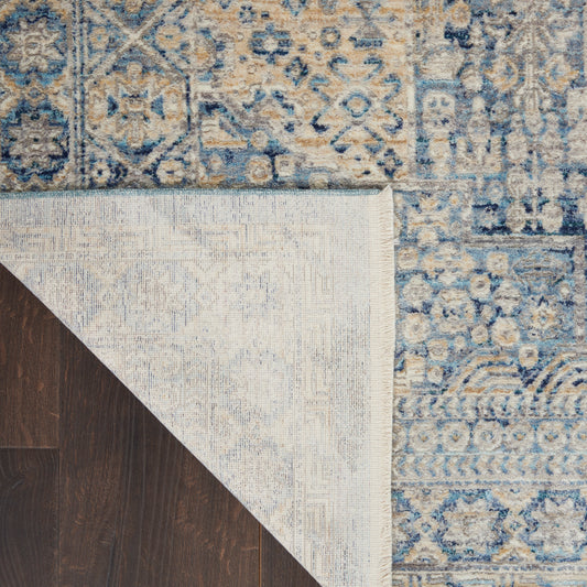 Nourison Home Lustrous Weave  Blue Ivory  