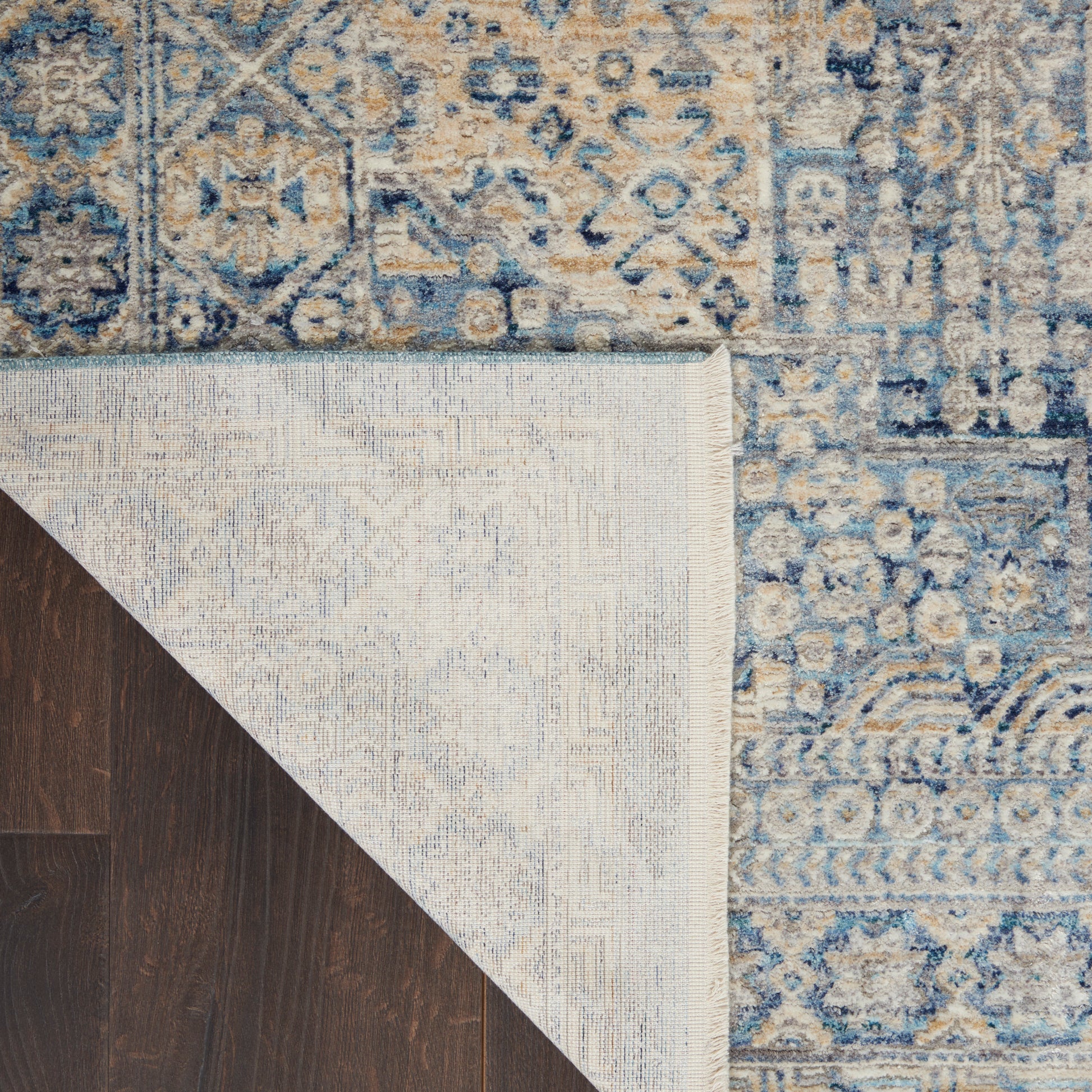 Nourison Home Lustrous Weave  Blue Ivory  