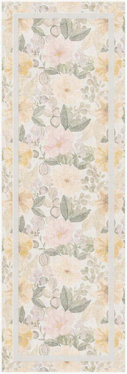 Nourison Home Botanical Washables BOT01 Ivory Multicolor Contemporary Machine Woven Rug