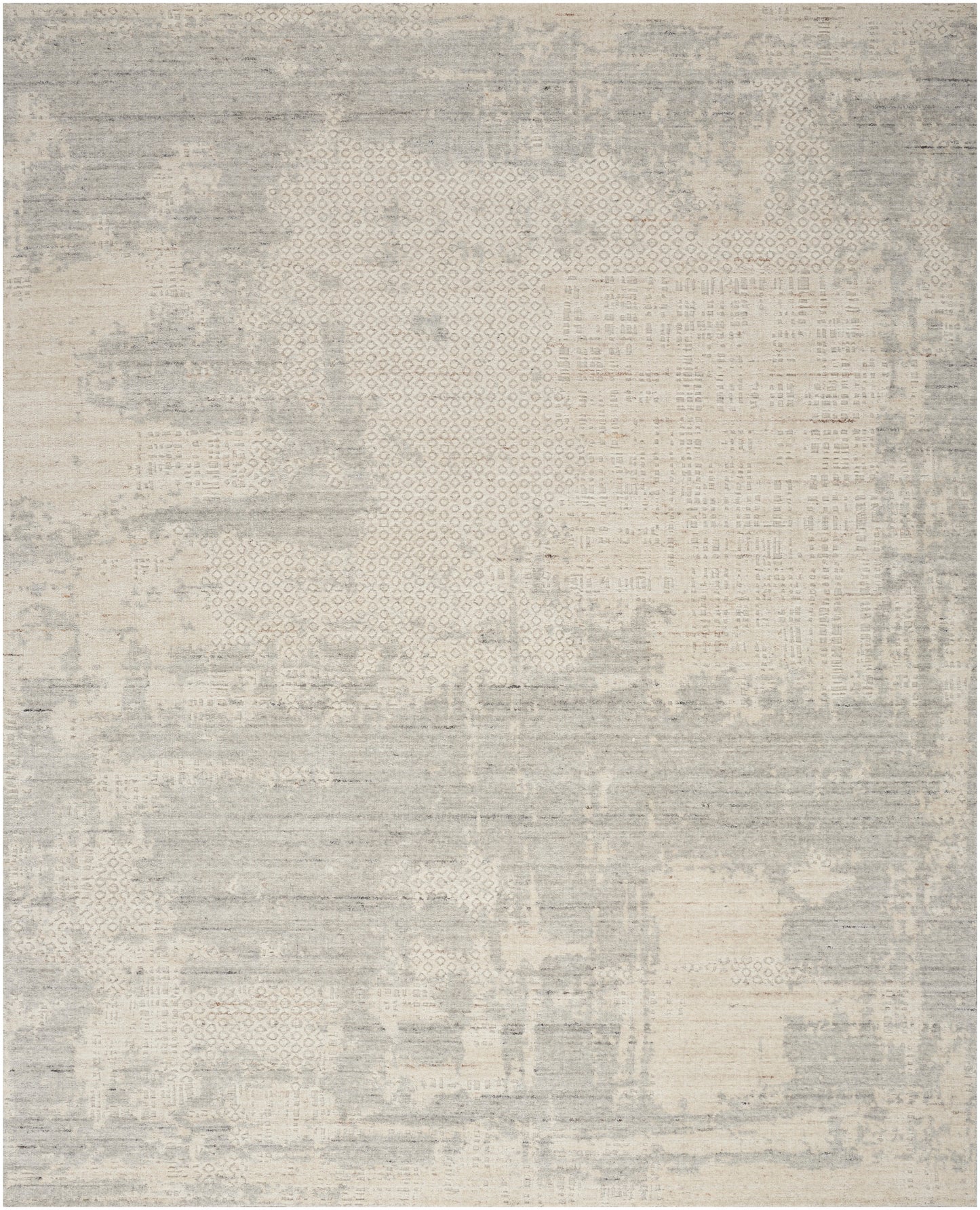 Nourison Home Harmony HAY04 Ivory Grey Contemporary Hand Woven Rug