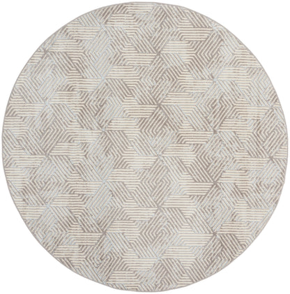 Nourison Home Grafix GRF39 Grey Contemporary Power-loomed Rug