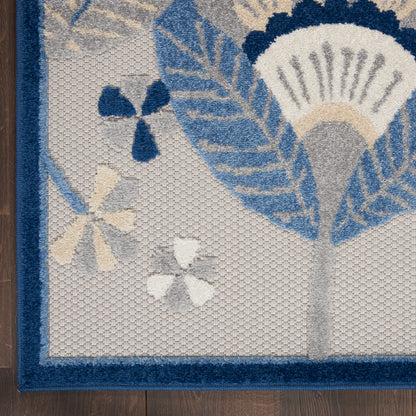 Nourison Home Aloha  Blue Grey  Contemporary