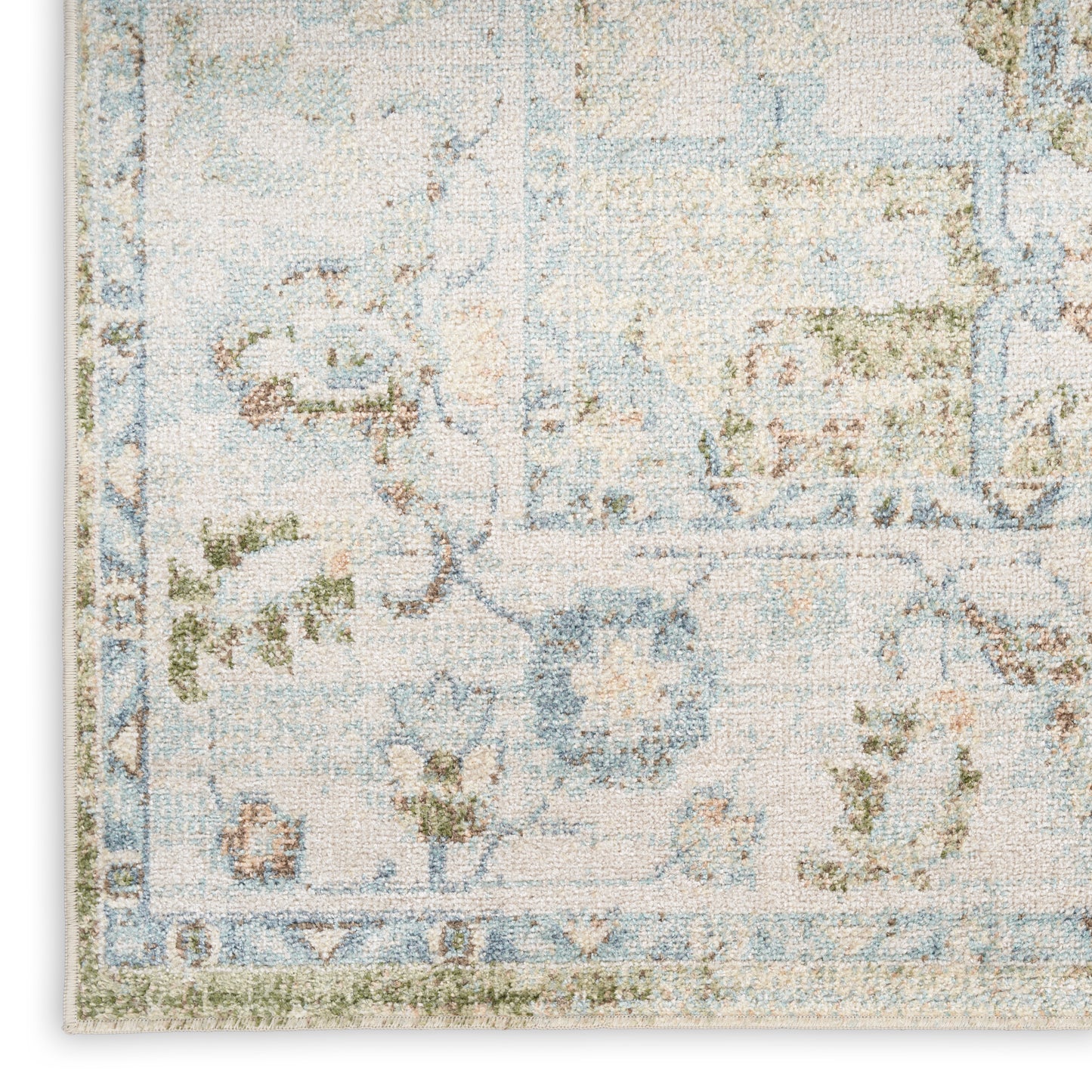 Nourison Home Astra Machine Washable  Blue Green  Traditional