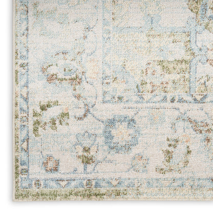 Nourison Home Astra Machine Washable  Blue Green  Traditional