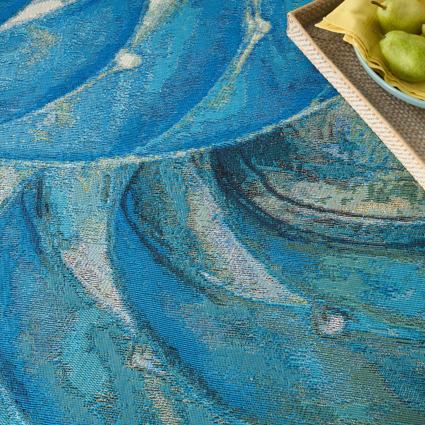 Nourison Home Color Splash  Blue Ivory  Contemporary