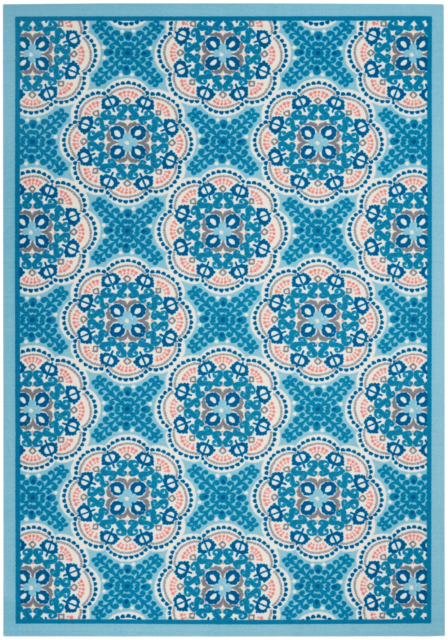 Waverly Sun N Shade SND90 Blue Contemporary Power-Loomed Rug