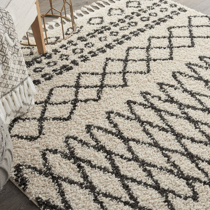 Nourison Home Moroccan Shag  Cream  Transitional