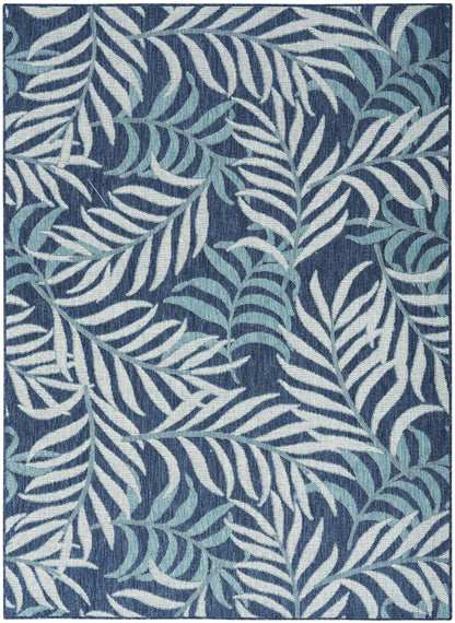 Nourison Home Garden Oasis GOA01 Navy Contemporary Power-loomed Rug