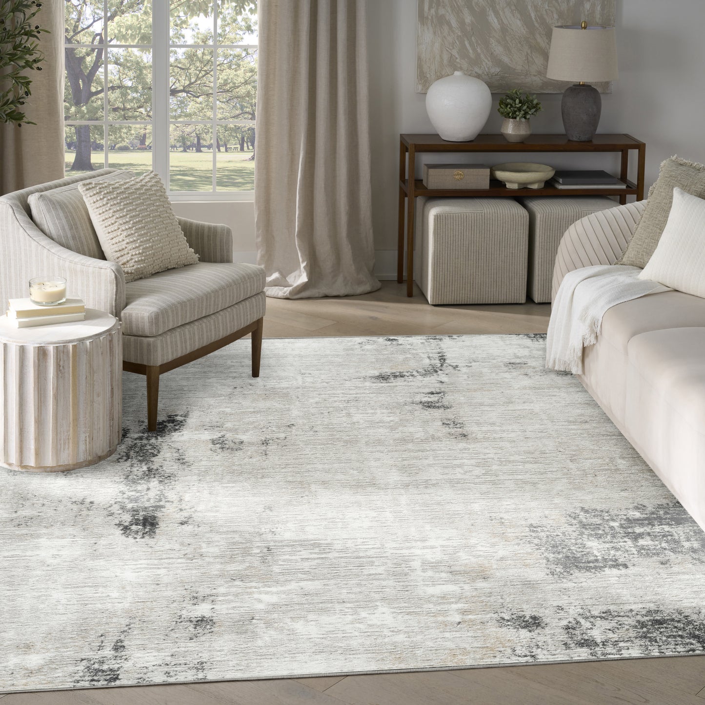 Nourison Home Dekor  Grey Charcoal  Contemporary