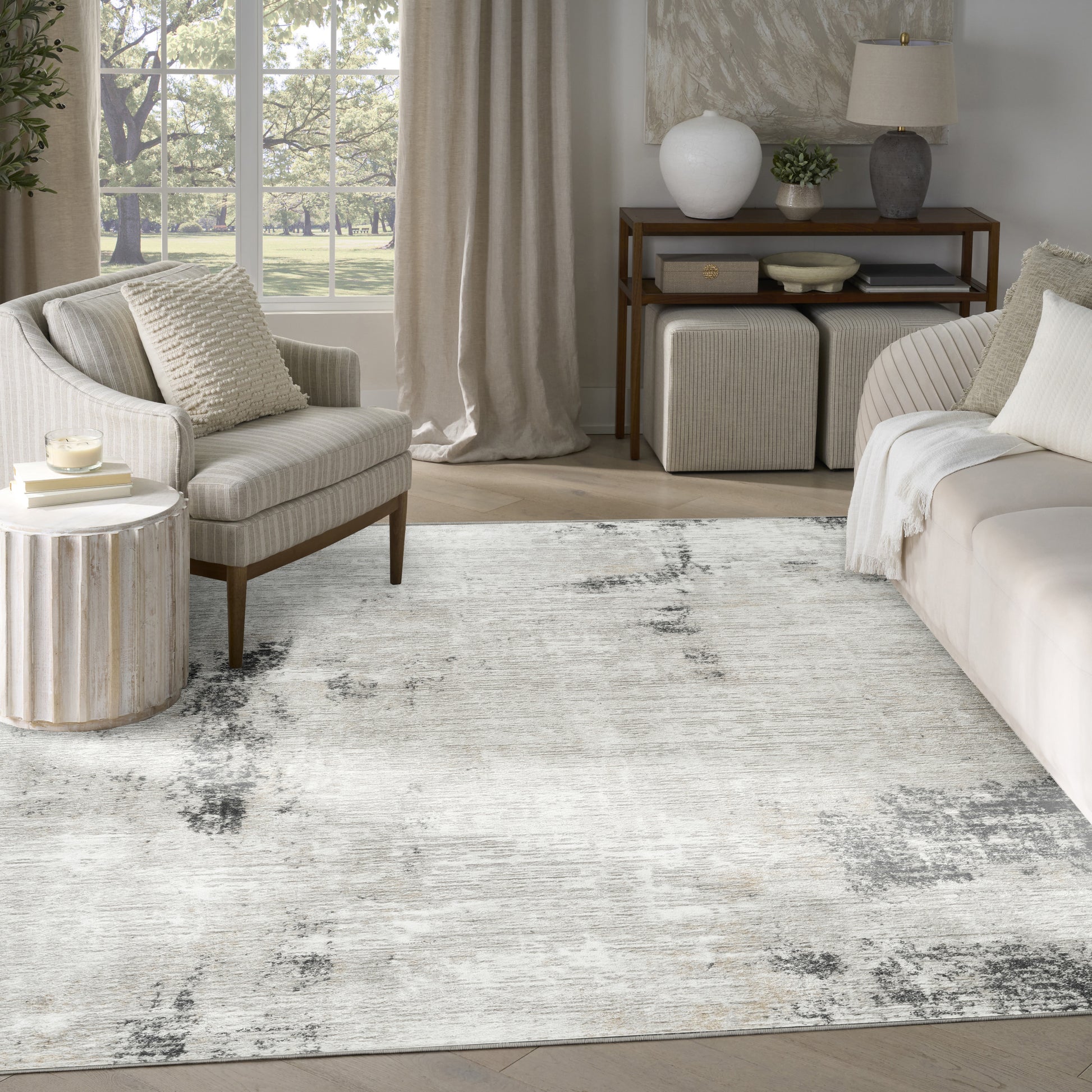 Nourison Home Dekor  Grey Charcoal  Contemporary