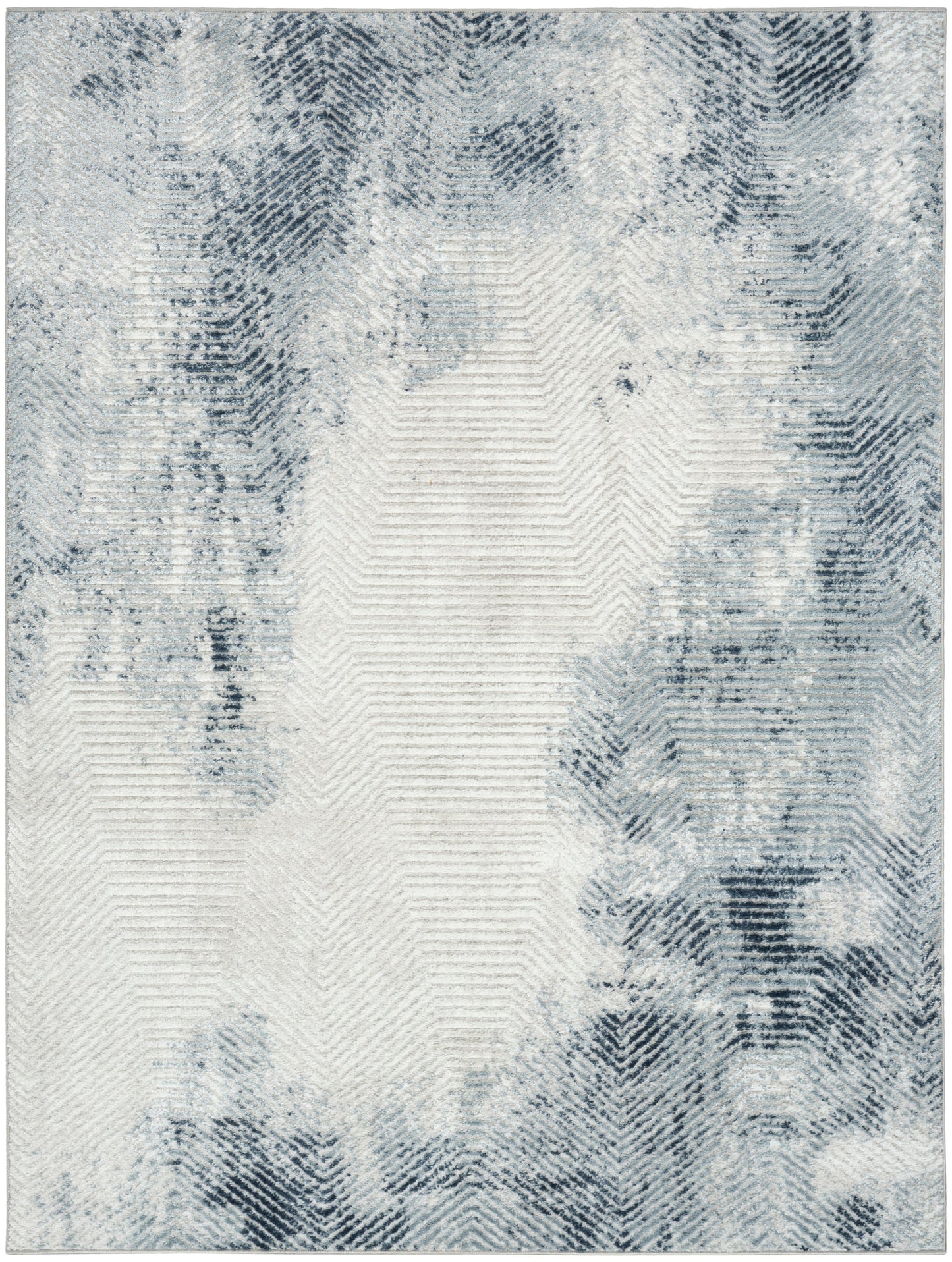 Nourison Home Dekor DEK04 Grey Navy Contemporary Machine Woven Rug