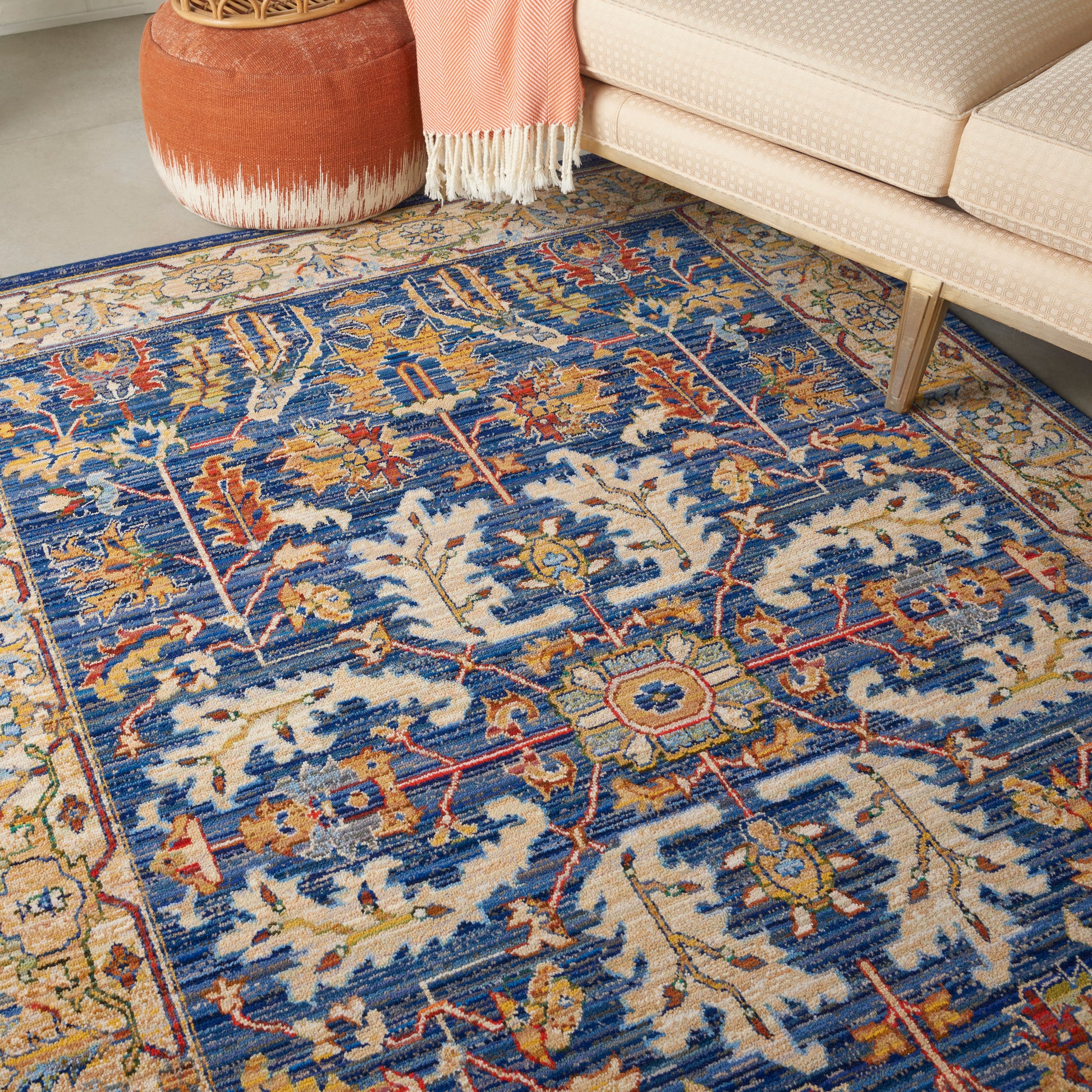 Nourison Home Majestic  Denim Blue  Traditional