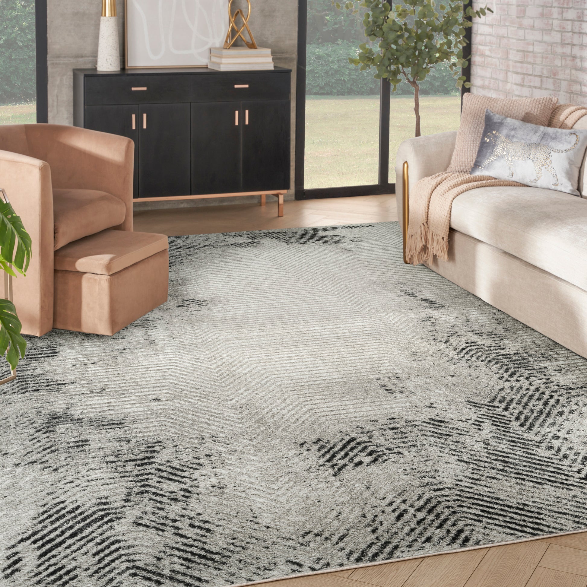 Nourison Home Dekor  Grey Charcoal  Contemporary