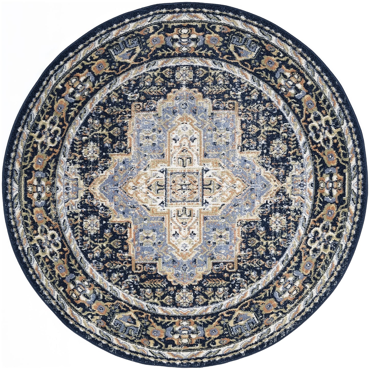 Nourison Home Nourison Essentials Persian NRE07 Navy Traditional Power-loomed Rug