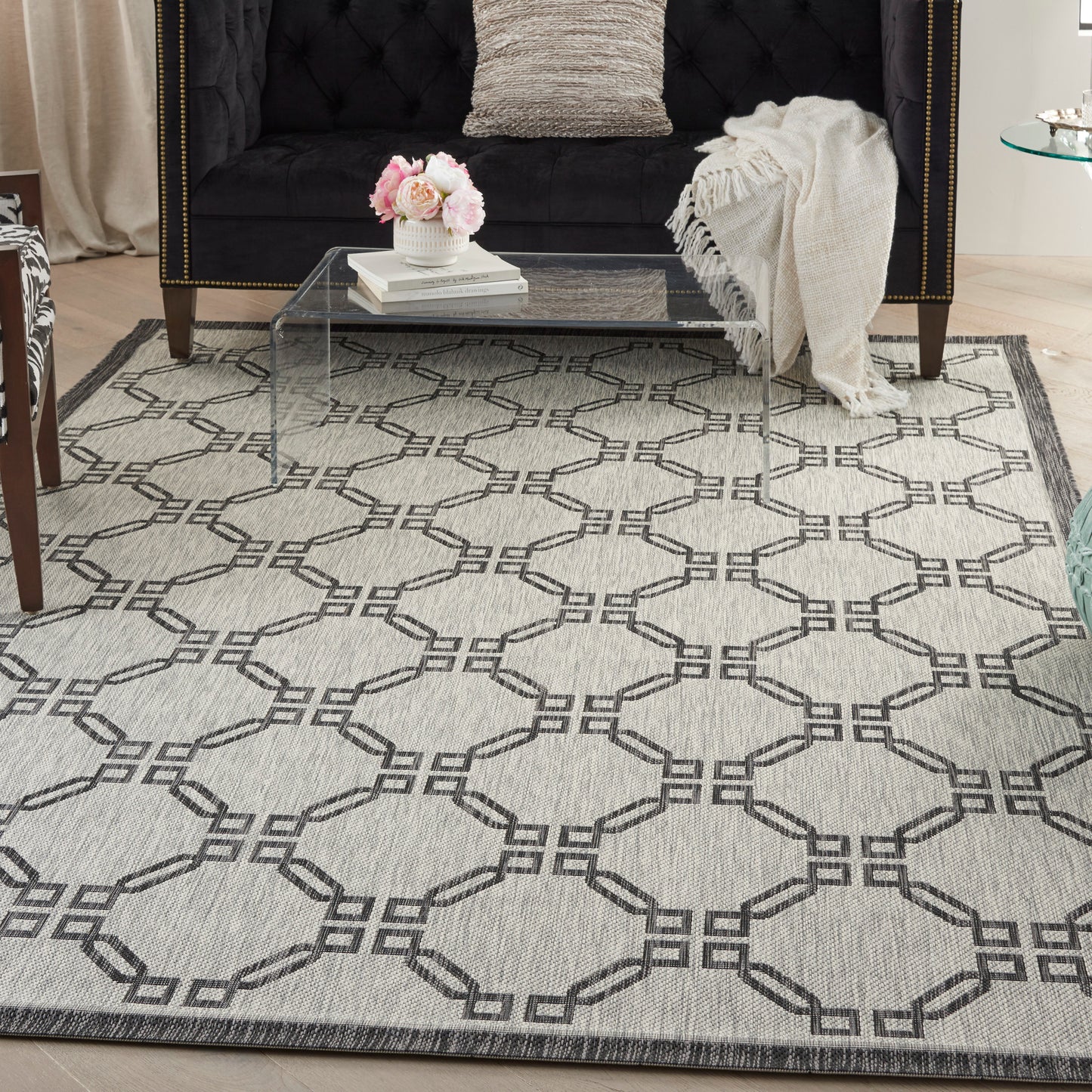 Nourison Home Country Side  Ivory Charcoal  Transitional