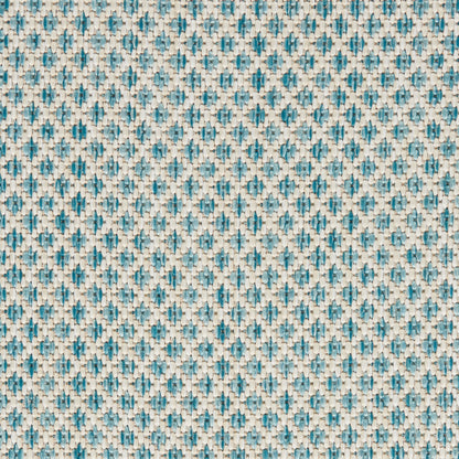 Nourison Home Courtyard  Ivory Aqua  Contemporary