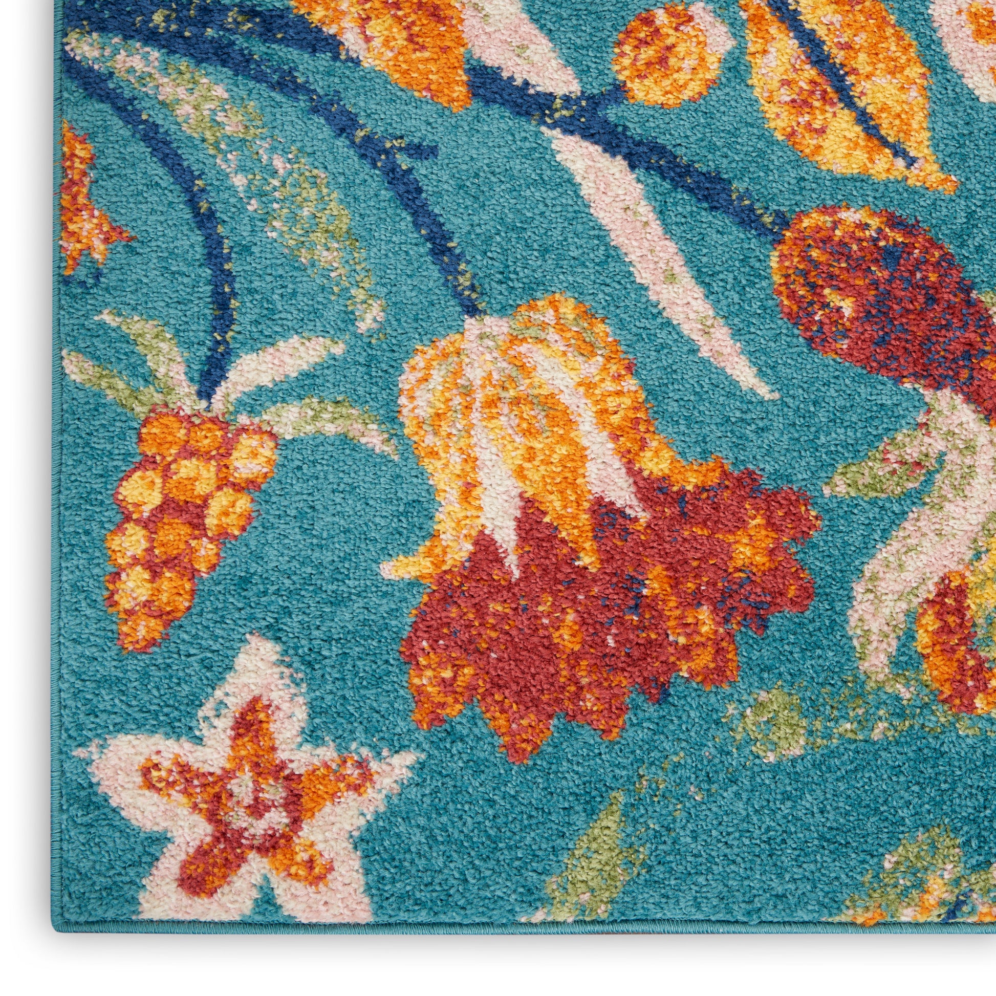 Nourison Home Allur  Turquoise Multicolor  Contemporary