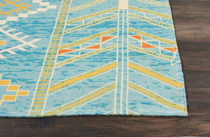 Nourison Home Madera  Sky Blue  Transitional