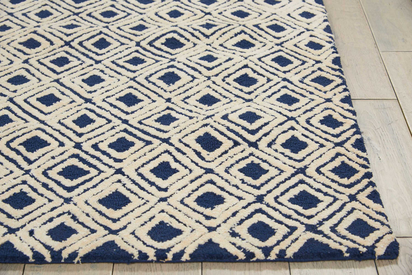 Nourison Home Deco Mod  Navy Ivory  Transitional