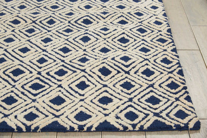 Nourison Home Deco Mod  Navy Ivory  Transitional