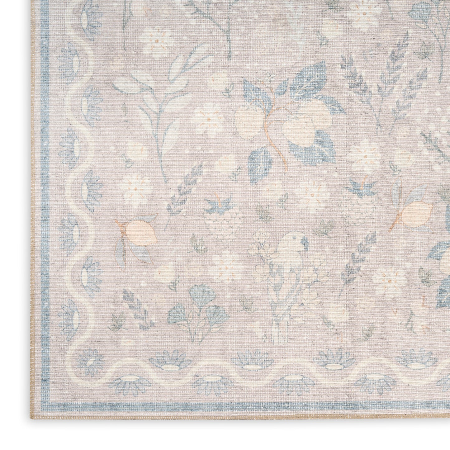 Nourison Home Botanical Washables  Grey Multicolor  Contemporary