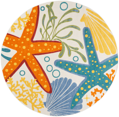 Nourison Home Aloha ALH24 Multicolor Contemporary Power-loomed Rugs