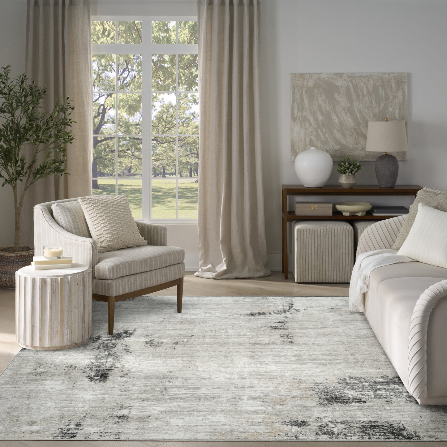 Nourison Home Dekor  Grey Charcoal  Contemporary