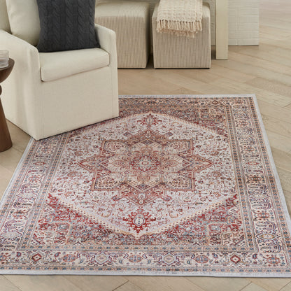 Nourison Home Vintage Home  Ivory Red  Traditional