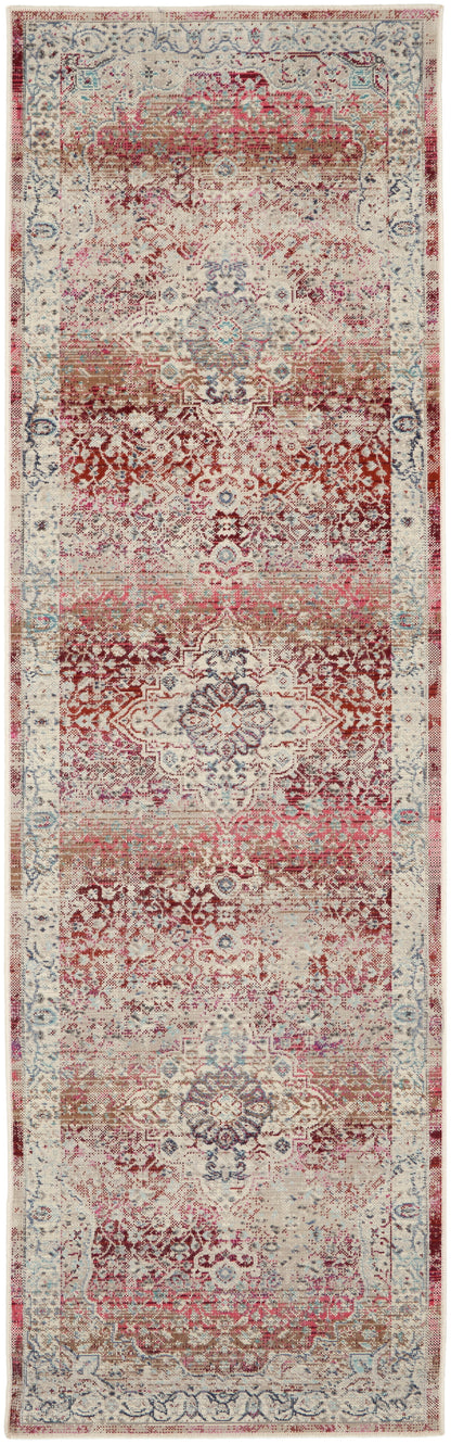 Nourison Home Vintage Kashan VKA07 Red Ivory Traditional Power-loomed Rug