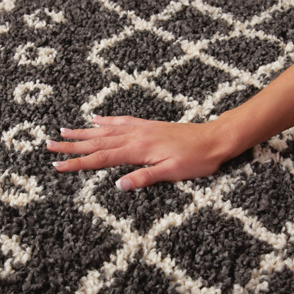 Nourison Home Moroccan Shag  Charcoal  Transitional