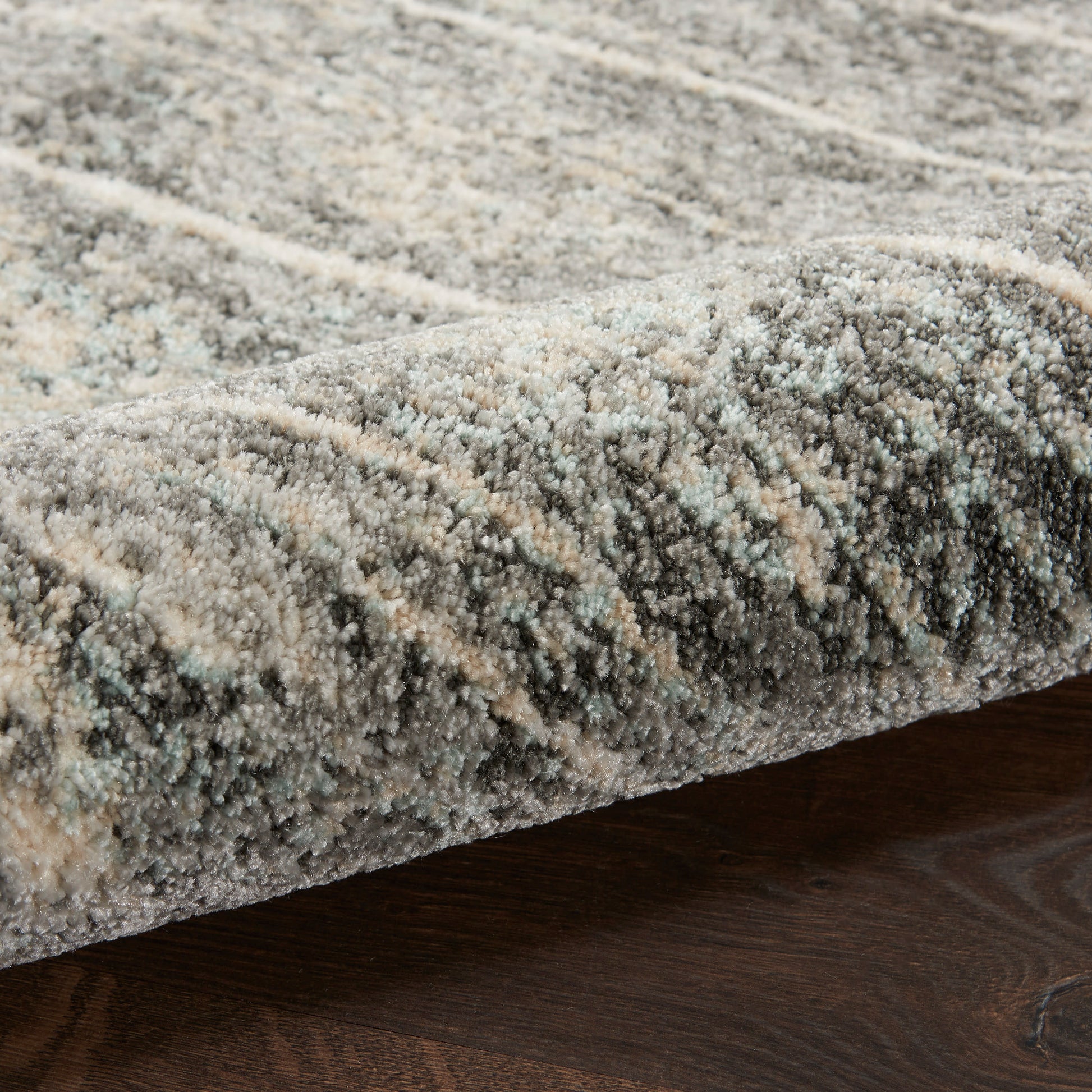 Nourison Home Marmara  Charcoal Ivory  Contemporary