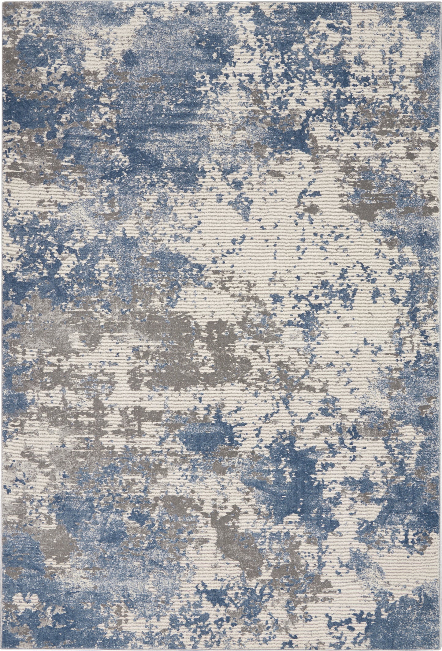 Nourison Home Rustic Textures RUS08 Grey Blue Contemporary Power-loomed Rugs