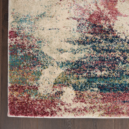 Nourison Home Fusion  Cream Multicolor  Contemporary