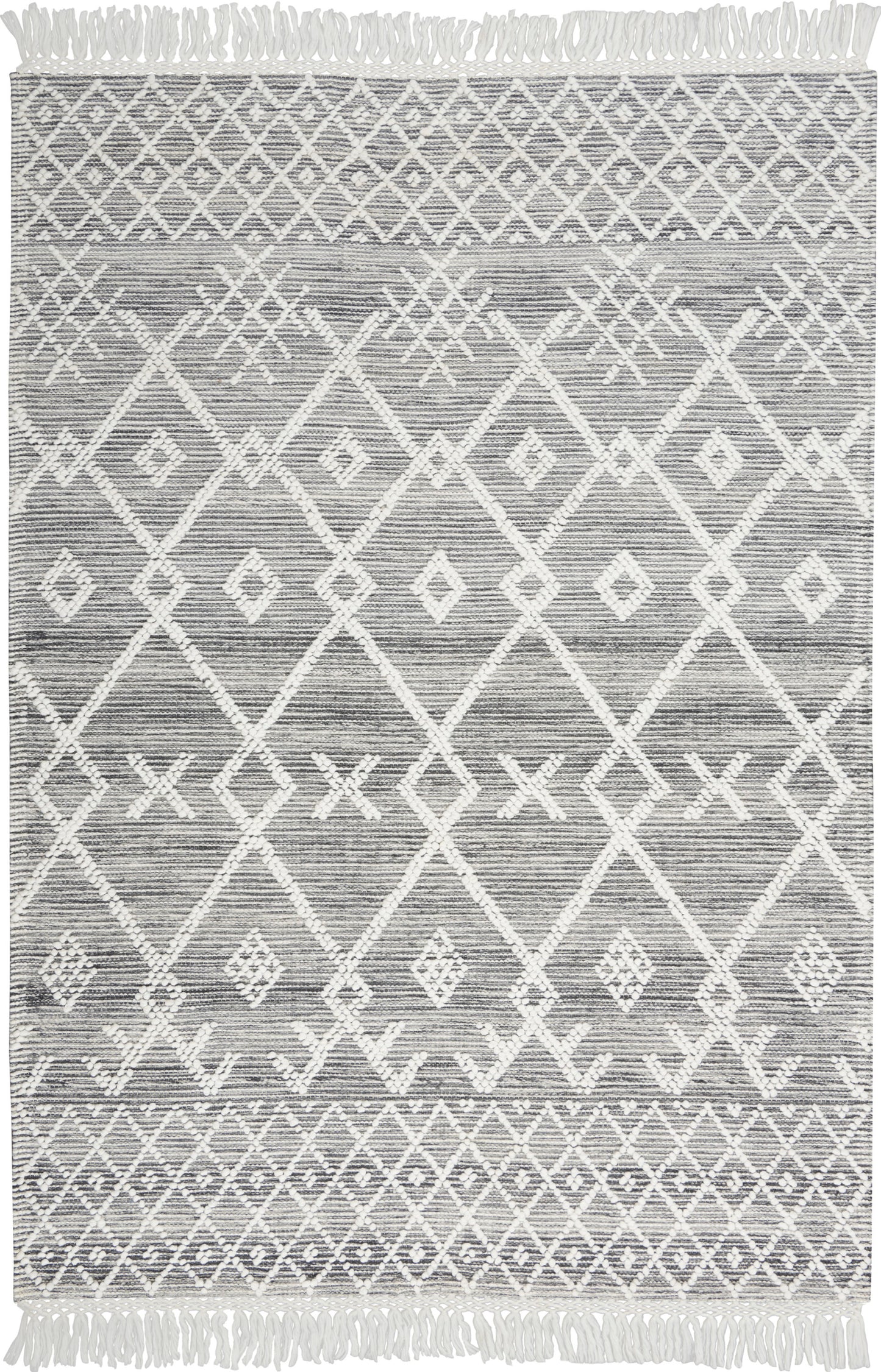 Nicole Curtis Series 3 SR302 Grey Ivory Contemporary Hand Woven Rug