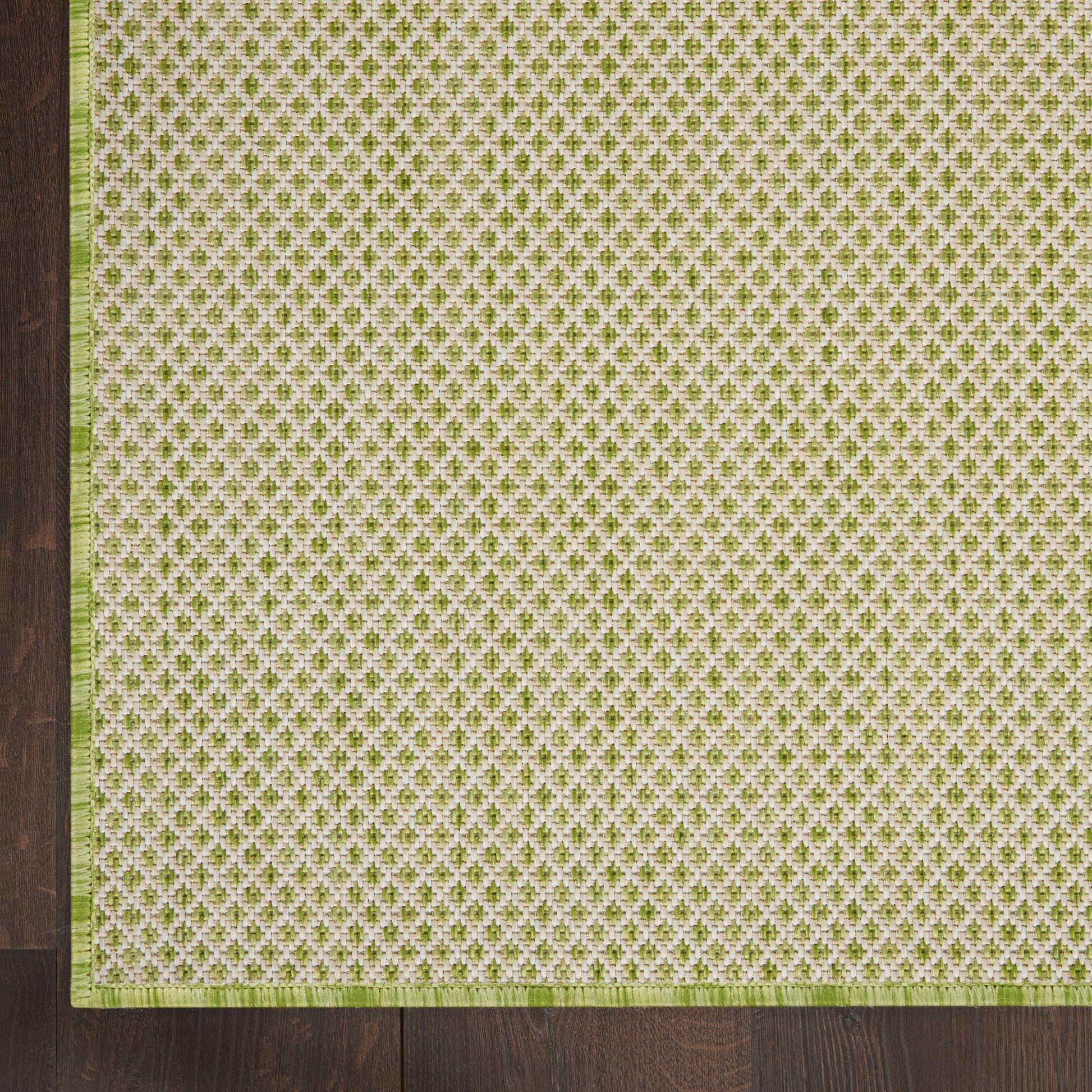 Nourison Home Courtyard  Ivory Green  Contemporary