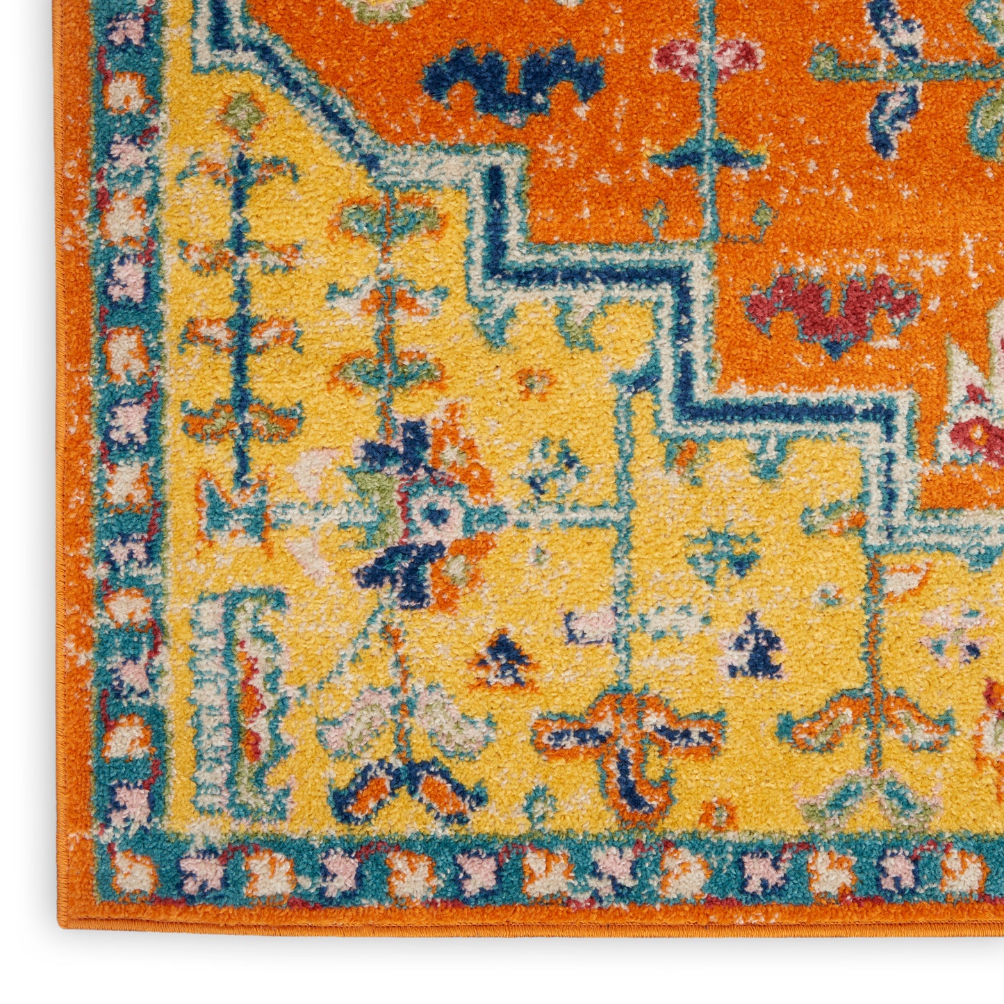 Nourison Home Allur  Orange Multicolor  Transitional