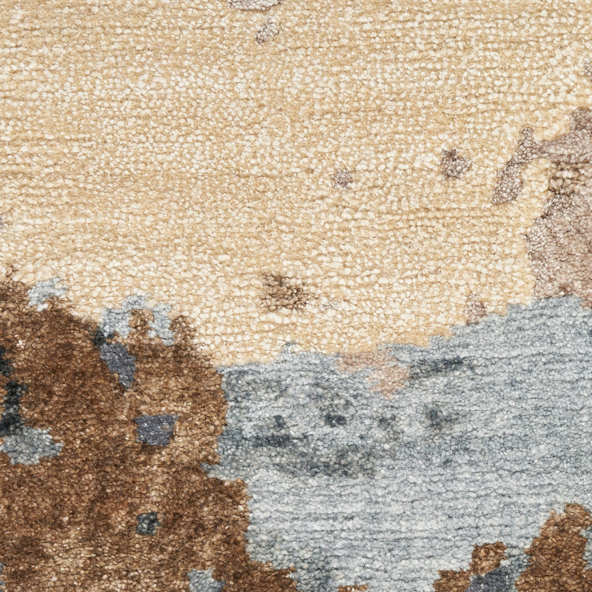 Nourison Home Silk Shadows  Beige Blue  Contemporary