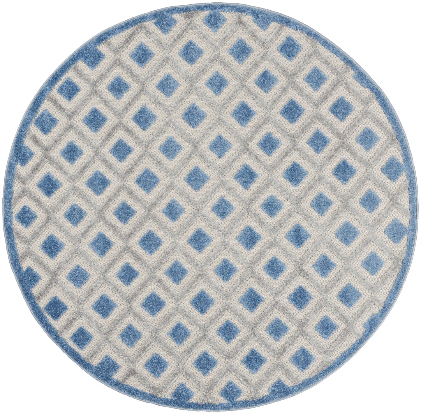 Nourison Home Aloha ALH26 Blue Grey Contemporary Power-loomed Rugs