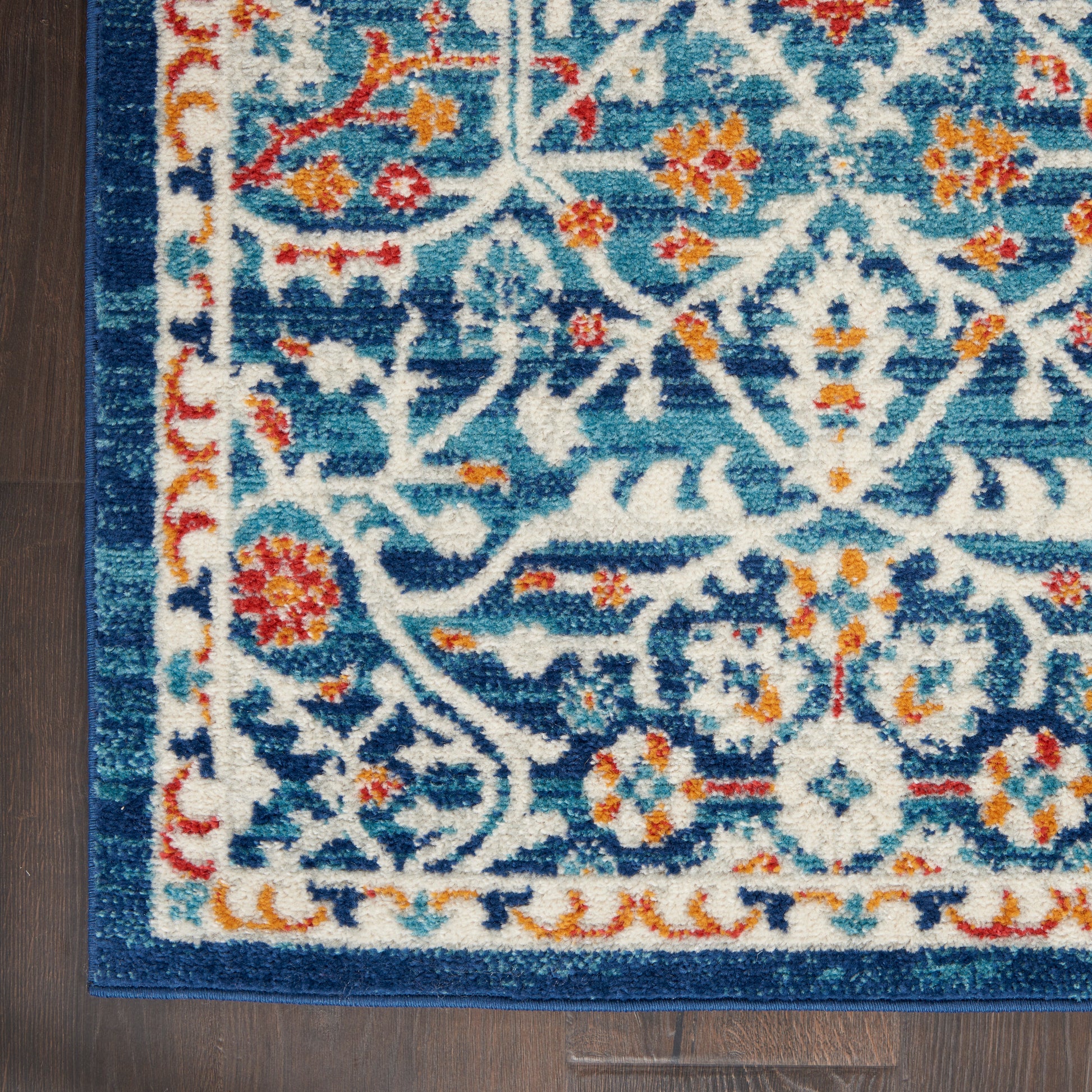 Nourison Home Passion  Blue Multicolor  Transitional
