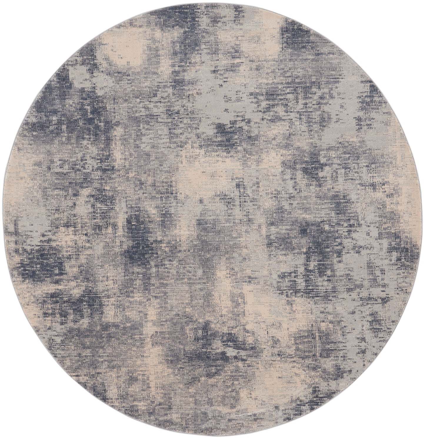 Nourison Home Rustic Textures RUS02 Blue Ivory Contemporary Power-loomed Rugs