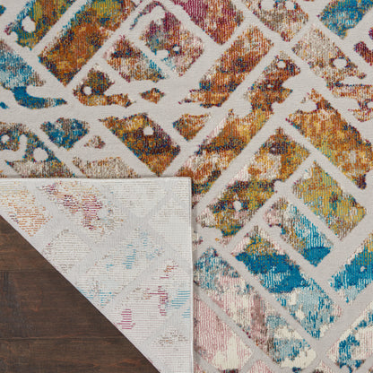 Nourison Home Radiant  Grey Multicolor  Transitional